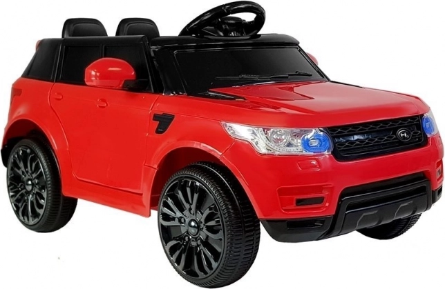 Elektrinis vaikiškas SUV automobilis raudonas