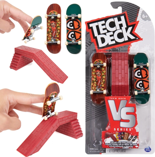 Tech Deck VS Series Krooked fingerboard rinkinys su kliūtimi, 2 vnt.