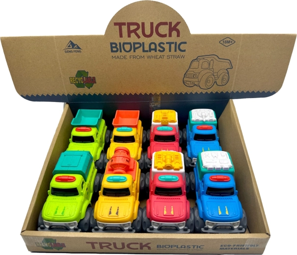 Bioplastic mini sunkvežimis Truck 11 cm – įvairūs tipai