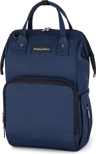 Vystyklų pervyniojimo kuprinė vežimėliui Petite&Mars Jackob Dark Blue