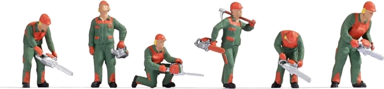 Noch set of forest worker figures H0