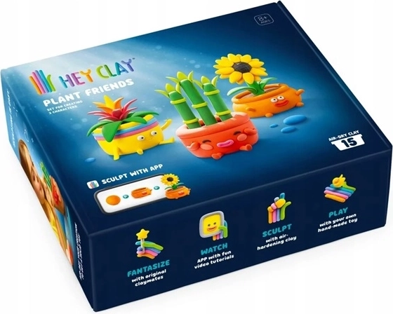 HeyClay Creative Modeling Set Green Friends with App (15 packs)