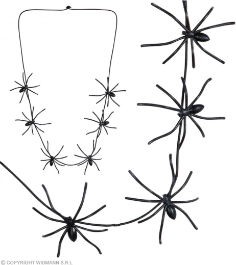 Black necklace with spiders