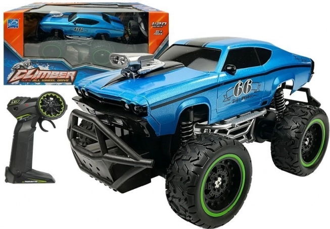 RC off-road car with high wheels 1:24 – Blue