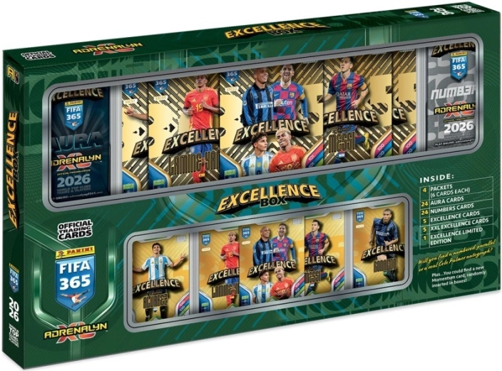 Kolekcinės kortos PANINI FIFA 365 Adrenalyn XL 2026 Excellence Box
