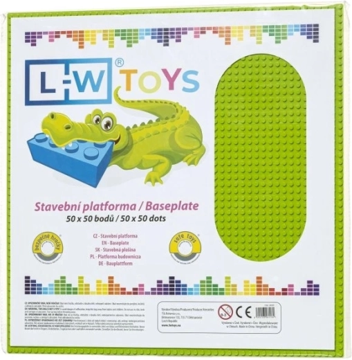 L-W Toys large building baseplate 50 × 50 studs – Lime green