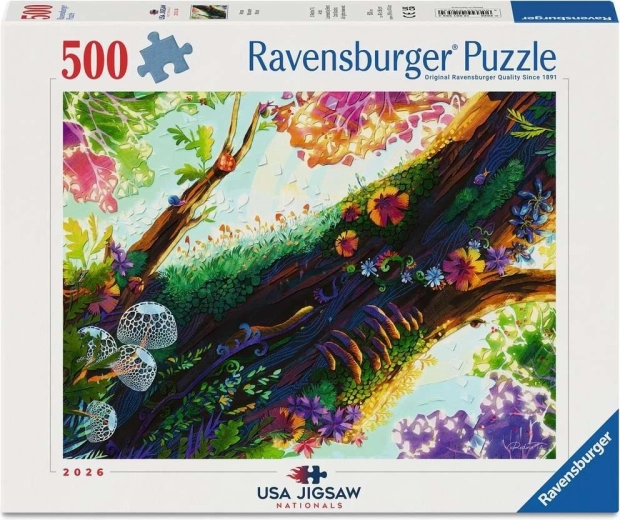 Ravensburger dėlionė USA Jigsaw Nationals: Samanų miškas, 500 detalių