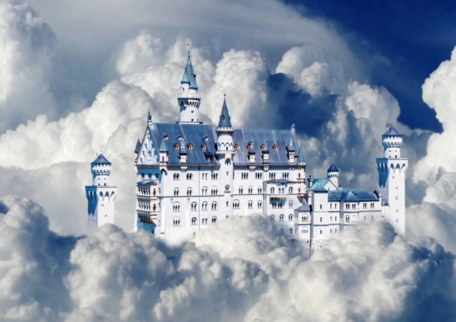 Bluebird dėlionė „Neuschwanstein“ pilis debesyse, 500 detalių
