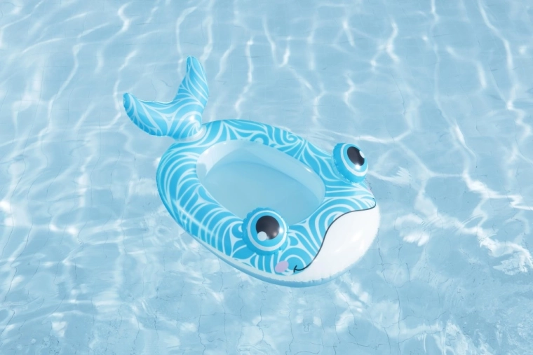 Cute blue whale with 3D eyes