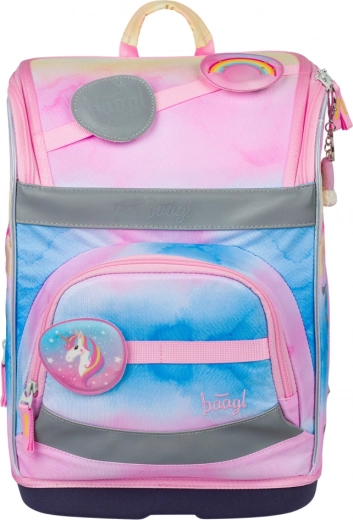 BAAGL mokyklinė kuprinė Zippy Plus Rainbow Unicorn
