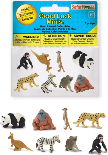 Safari Ltd. egzotiški gyvūnai – Good Luck Minis fun pack (8 mini figūrėlės)