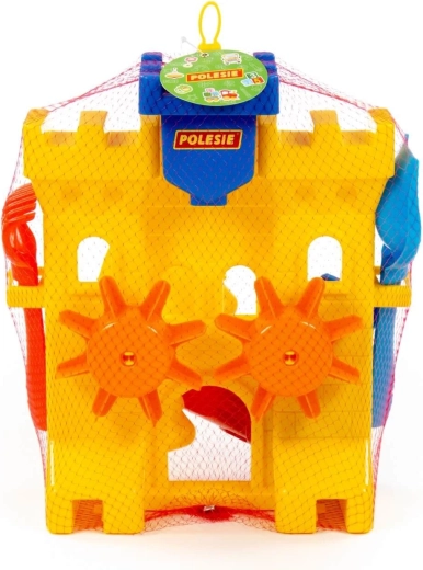 Castle mill with rotating wheels