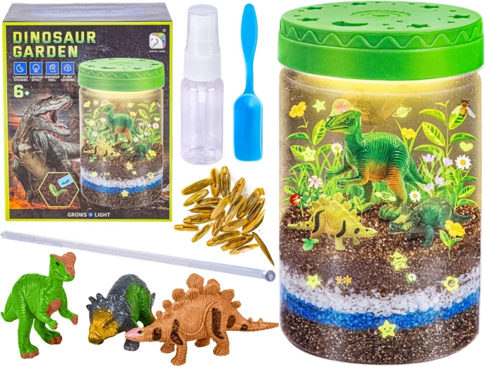 Children's dinosaur terrarium with LED night light - 1 piece