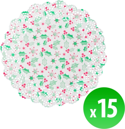 Kalėdinis popierinis padėkliukas po lėkšte 21,5 cm – 1 vnt.