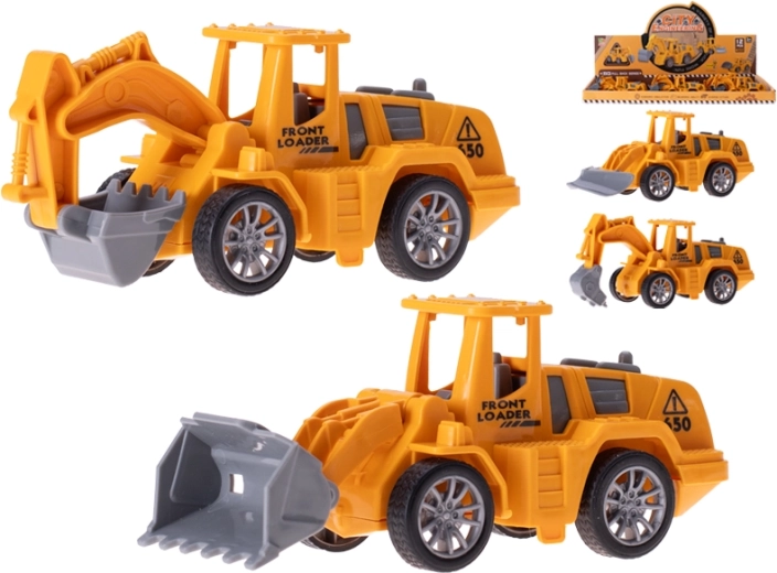 Statybinės transporto priemonės su atbulinės eigos mechanizmu 11,5–13 cm – 4 rūšių rinkinys