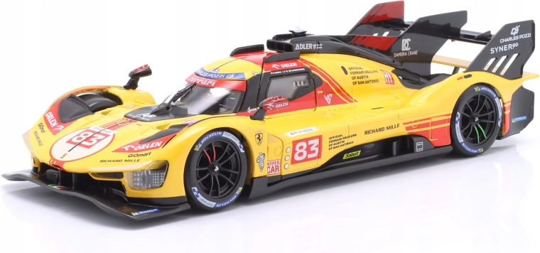 Bburago Ferrari 499P LMH 1:24 geltonas Nr. 83 – 24h Le Mans 2024