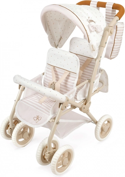 Sulankstomas lėlių vežimėlis dvynukams Verona 72 cm