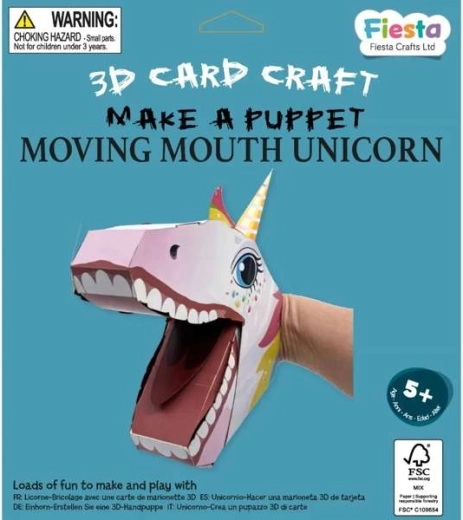 Kūrybinė 3D vienaragio lėlė FIESTA CRAFTS