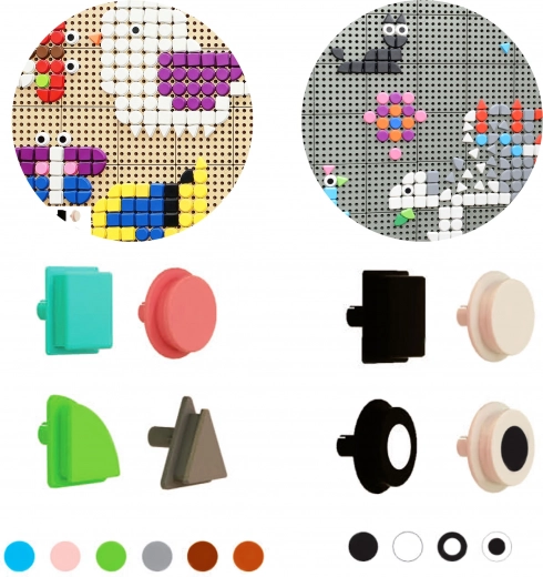 Masterkidz geometric elements for STEM board – 256 pcs