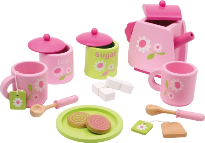 Wooden Tea Set Rose