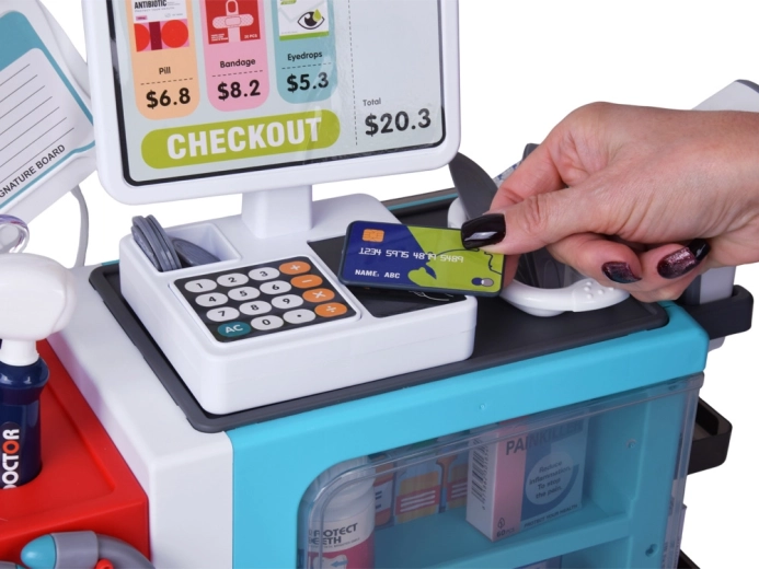 Interaktyvi kasa su terminalu