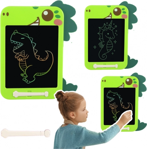 LCD piešimo planšetė Dinozauras, žalia