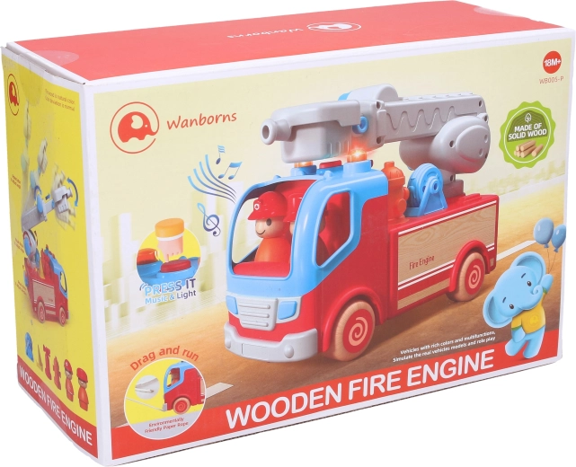 Gaisrinis automobilis su efektais 25 cm