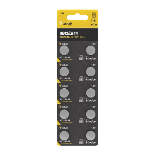 Alkaline button cell battery AG13 / LR44 / A76 / 357 1.5 V – pack of 10