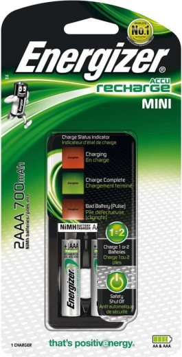 Energizer Mini Charger AAA with 2× AAA Power Plus 700 mAh