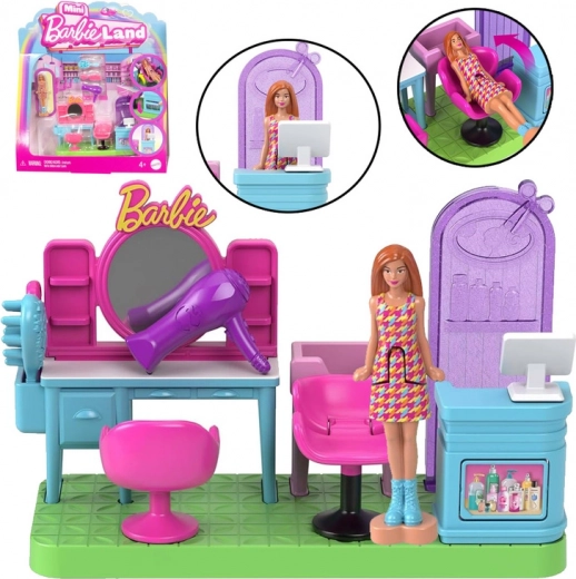 Barbie Mini BarbieLand – kirpykla su judančia mini Barbie lėlyte