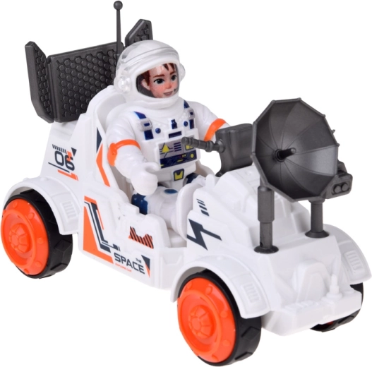 Vehicles, satellite and astronauts
