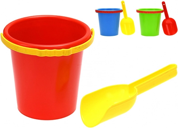 Smėlio žaidimų rinkinys su 14 cm kibirėliu ir kastuvėliu