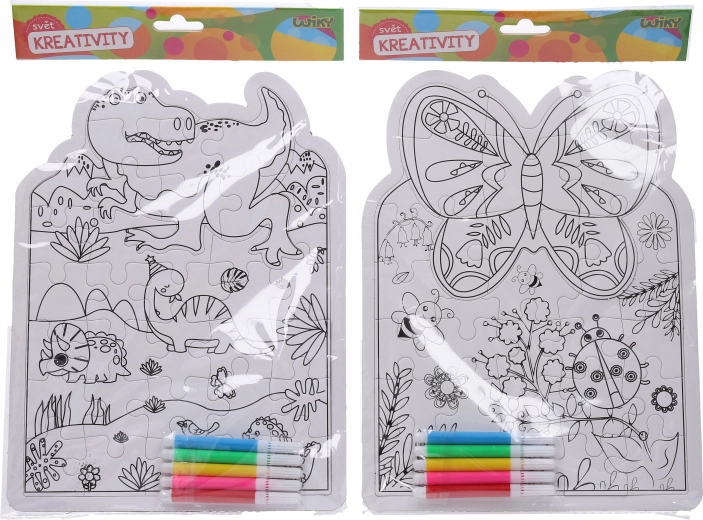 Creative puzzle set with markers - 1 piece