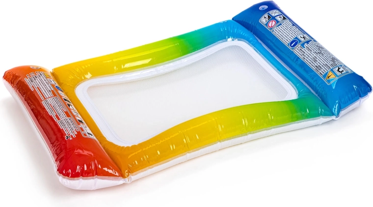 Pripučiamas gultas su tinkleliu 117 × 76 cm – vaivorykštinis