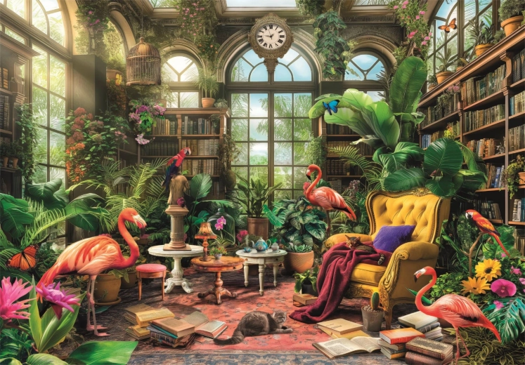 Puzzle Library in a Showcase 1000 Pieces