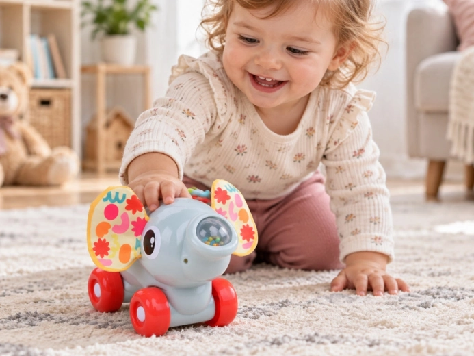 A rolling elephant