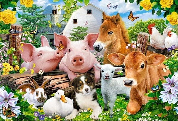 Kids' Maxi Puzzle – FARM FRIENDS, 40 pieces, CASTORLAND