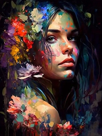 Paint by Numbers – Colorful Woman 40 × 50 cm