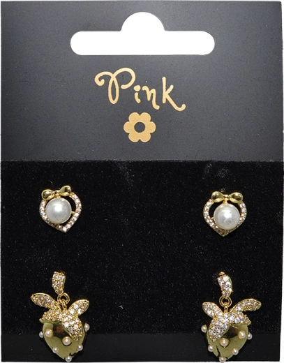 Gold-Plated Pearl Earrings – Set of 2 Pairs Sea Treasures