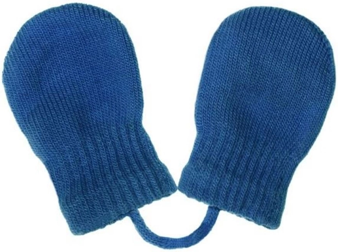New Baby navy knitted winter baby mittens 0–3 months