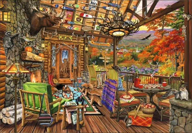 Adirondack Porch Puzzle 1000 Pieces