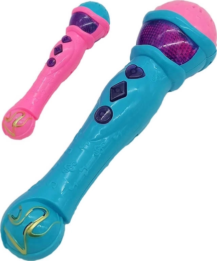 Adar vaikiškas mikrofonas su šviesa ir garsu 23 cm (2 spalvos) – 1 vnt.