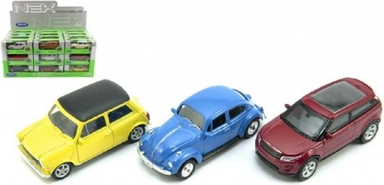 Mini metalinis Welly automobiliukas 7 cm – modelių mix