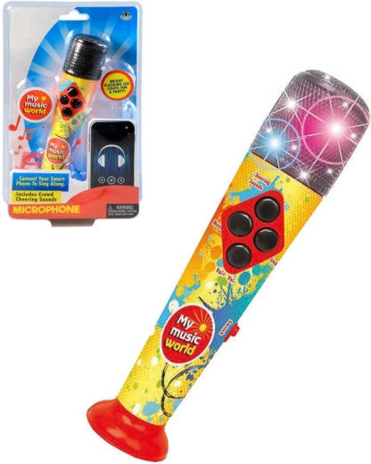 Vaikiškas mikrofonas su melodijomis, LED šviesa ir garsu 20 cm – 1 vnt.