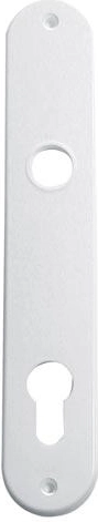 Plastic door escutcheon for euro cylinder, 90 mm spacing, brown (pack of 10 pairs)