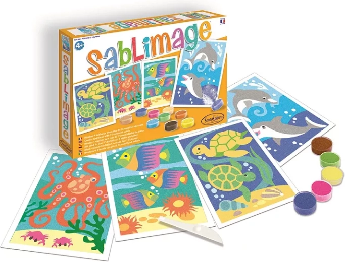 Sentosphere Sablimage mini smėlio paveikslėliai žuvys ir delfinai