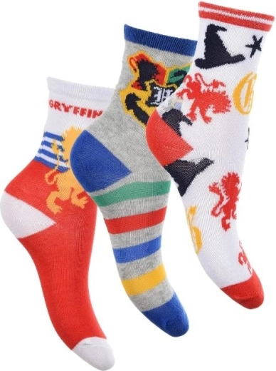 3 porų Harry Potter Gryffindor kojinių rinkinys