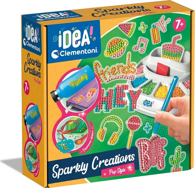 Clementoni IDEA Sparkly Creations deimantinis piešimas – Aguonos