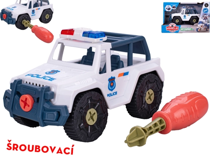 Screw-together off-road police car for kids
