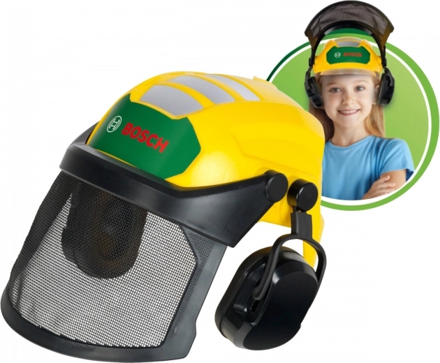 Reguliuojamas šalmas su skydeliu ir klausos apsaugomis